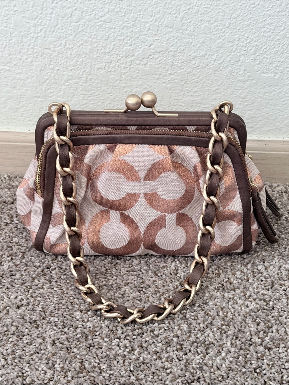 Coach Soho Parker Kiss-lock signature Handbag